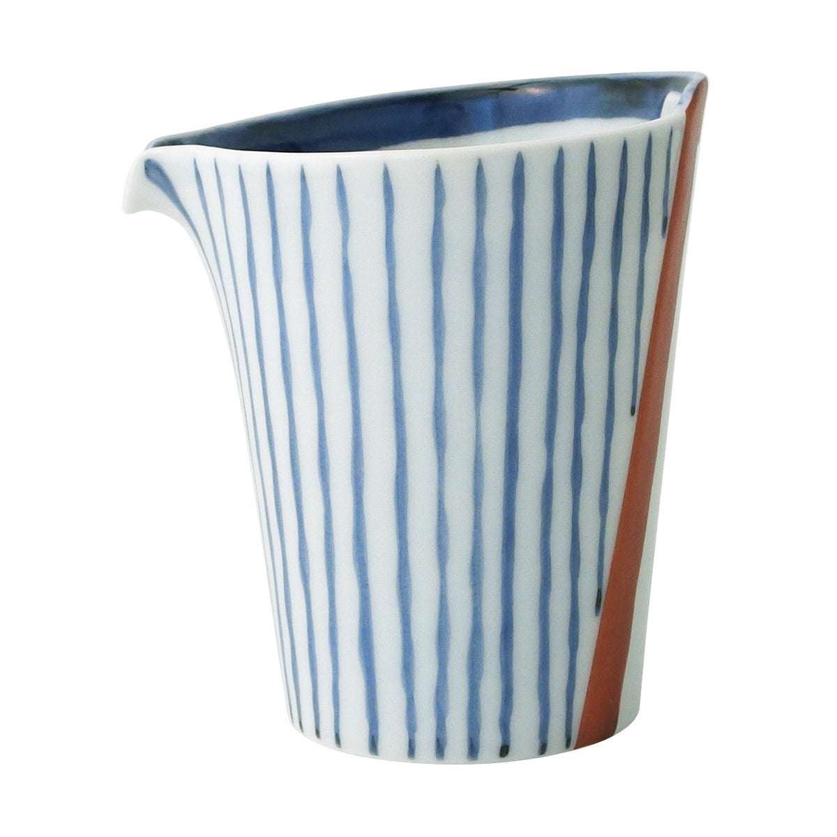 有田焼 十草赤帯曲げ輪徳利 190ml Denpei Studio1156