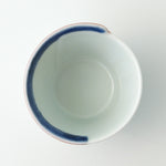 有田焼 十草赤帯曲げ輪珍味入(盃) 35ml Denpei Studio1156