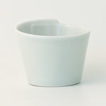 有田焼 白マット曲げ輪珍味入(盃) 35ml Denpei Studio1156
