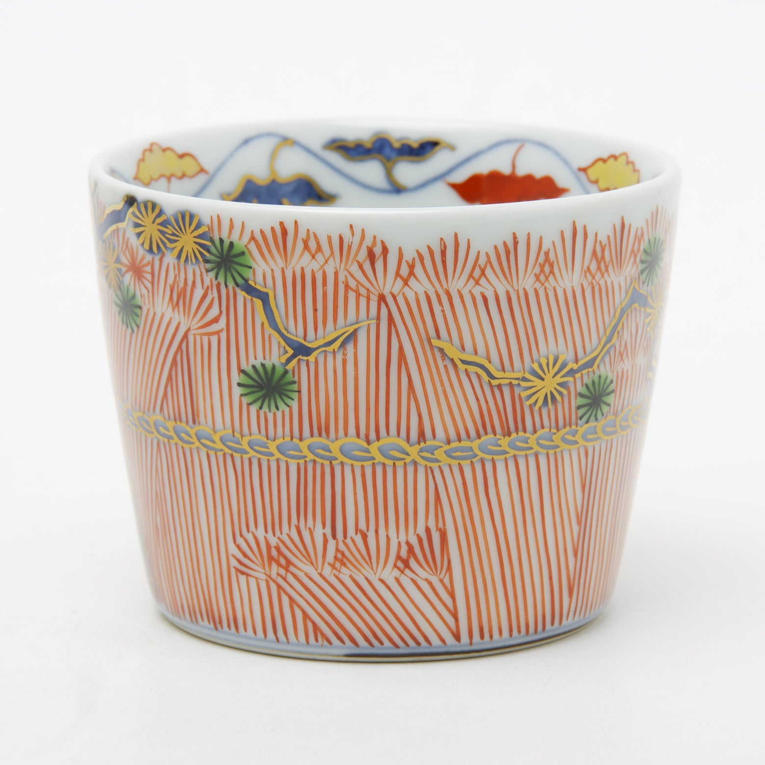 有田焼 色絵 松桜芝垣文 そば猪口(大) 220ml Riso そば猪口 Studio1156