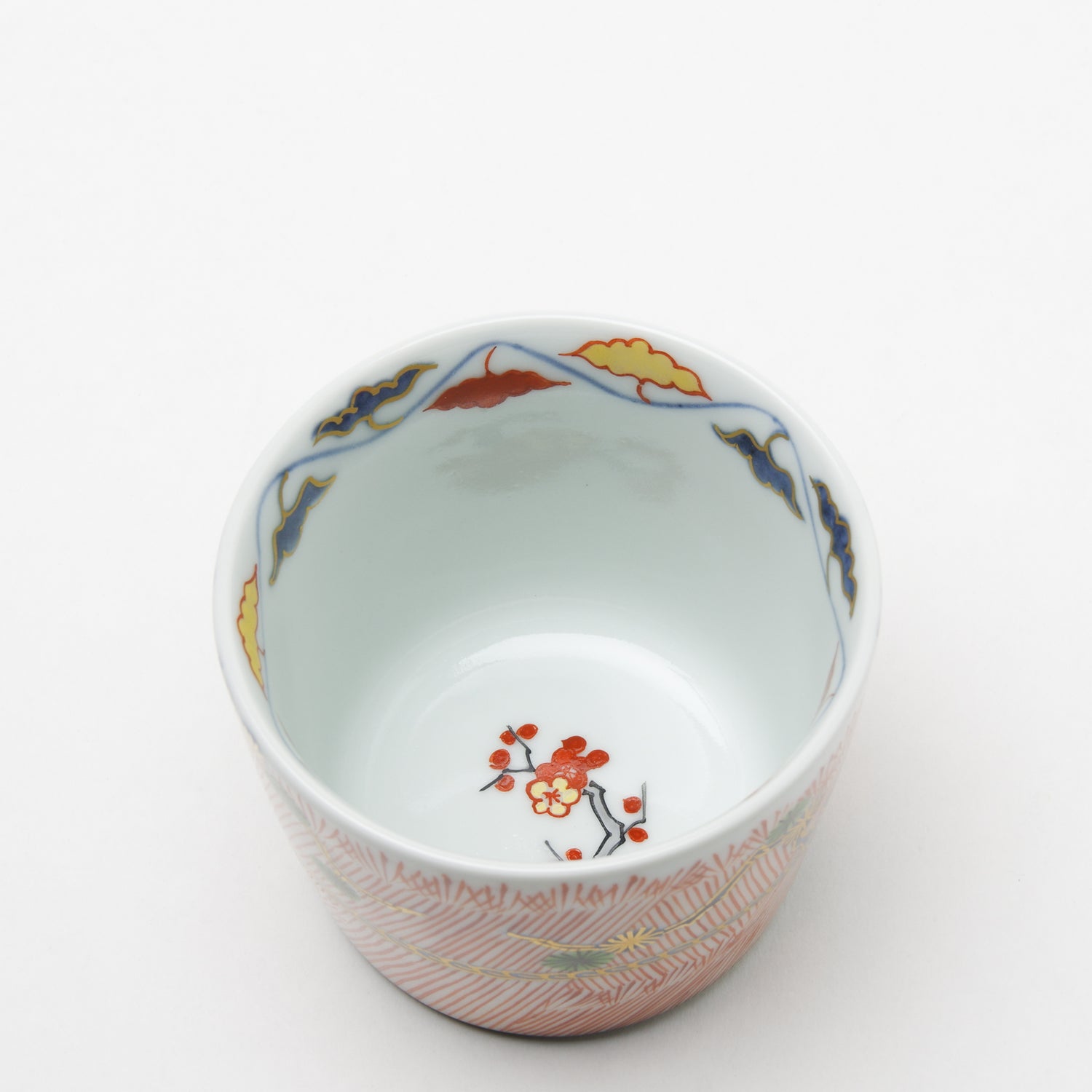 有田焼 色絵 松桜芝垣文 そば猪口(大) 220ml 有田焼 李荘窯 Studio1156