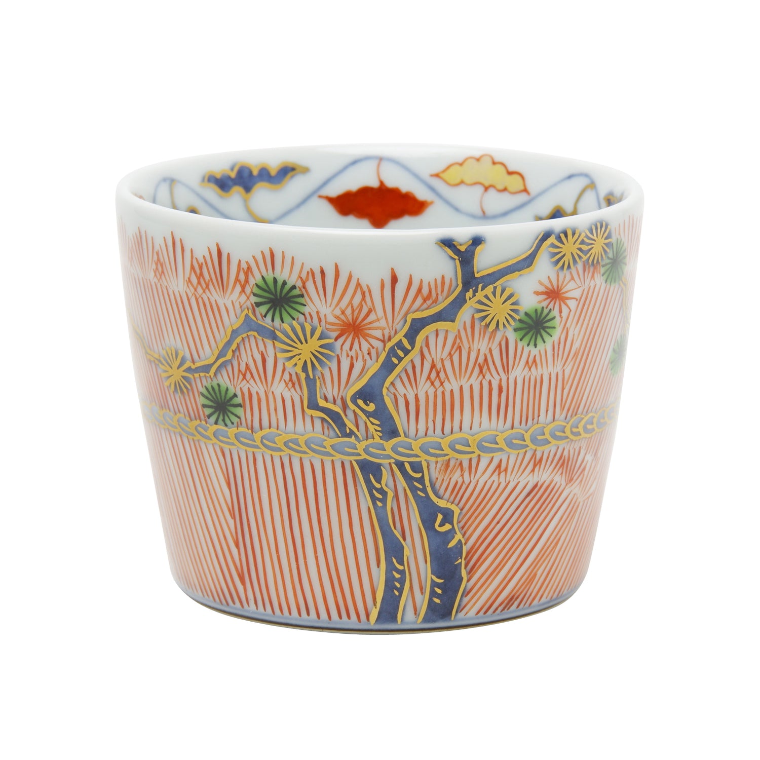 有田焼 色絵 松桜芝垣文 そば猪口(大) 220ml 有田焼 李荘窯 Studio1156