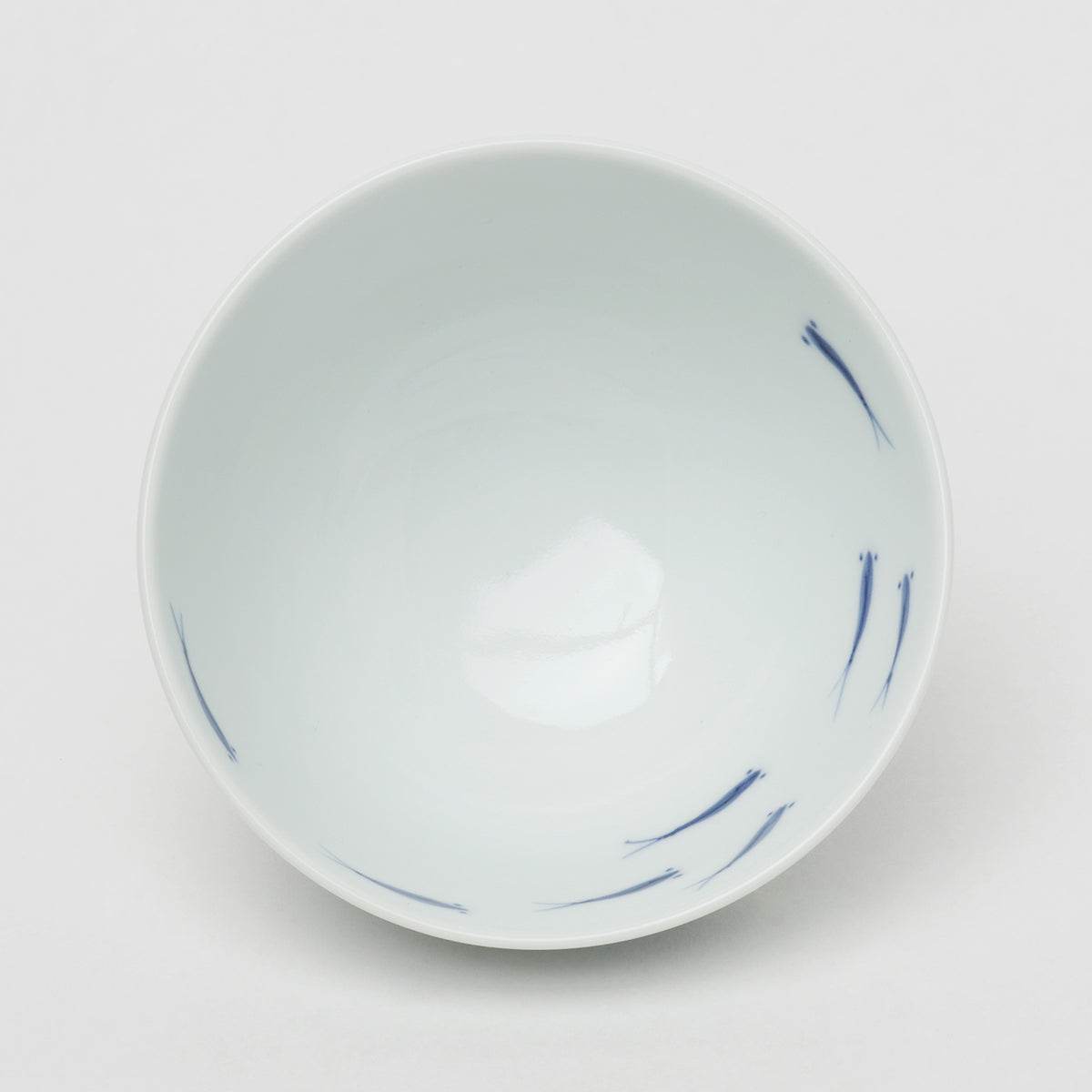 有田焼 メダカ 平仙茶(青/内8匹) 180ml Riso Studio1156