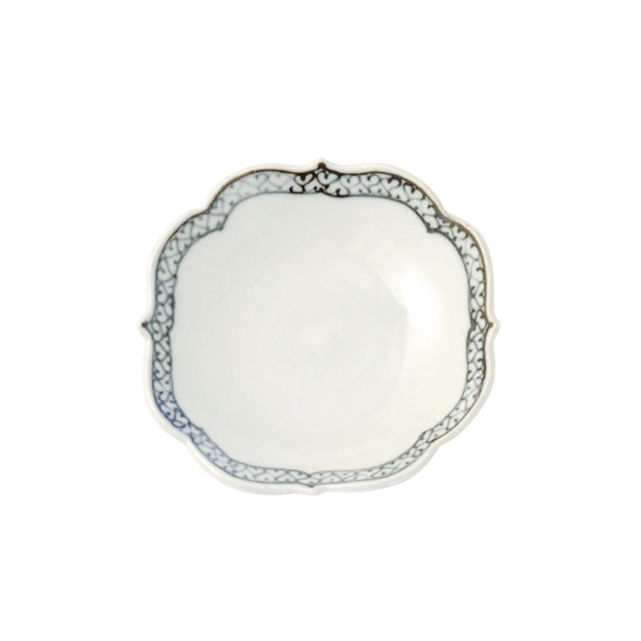有田焼 染付渕ハート 四稜小皿 10.5cm ARITA PORCELAIN LAB Studio1156