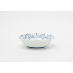 有田焼 染付 菊割青海波 四寸深皿 12.5cm Teizan Studio1156
