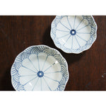 有田焼 染付 菊割青海波 四寸深皿 12.5cm Teizan Studio1156