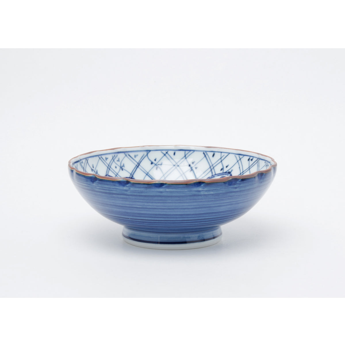 有田焼 見込山水地紋 預け鉢 中鉢 15cm Teizan Studio1156