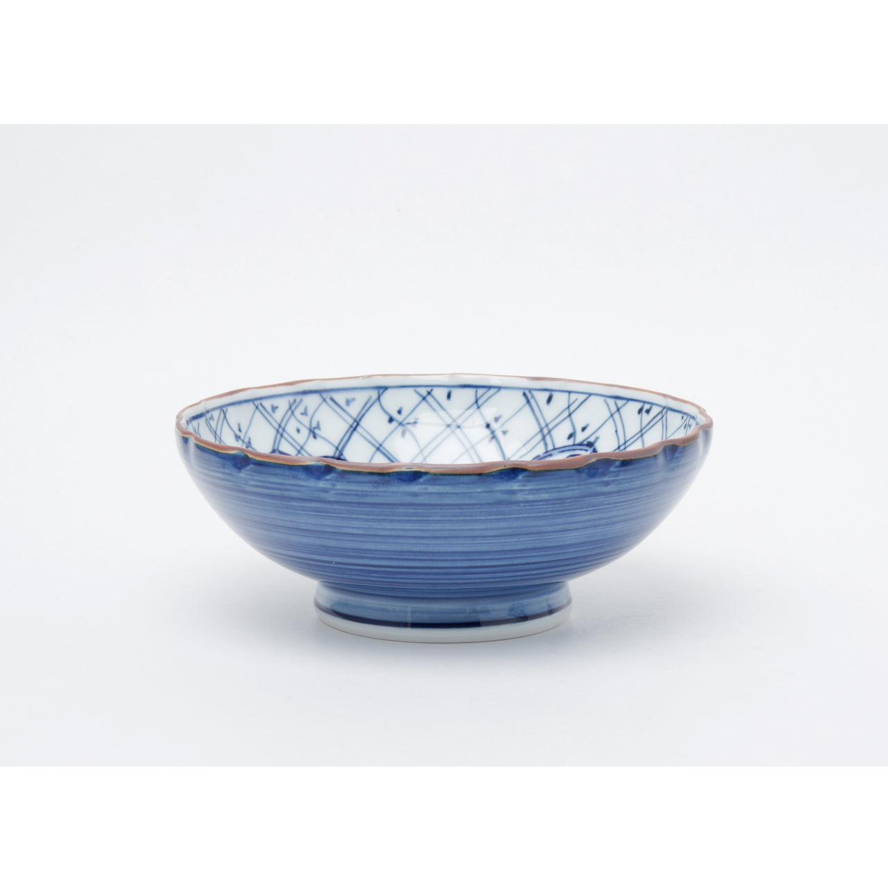有田焼 見込山水地紋 預け鉢 中鉢 15cm Teizan Studio1156