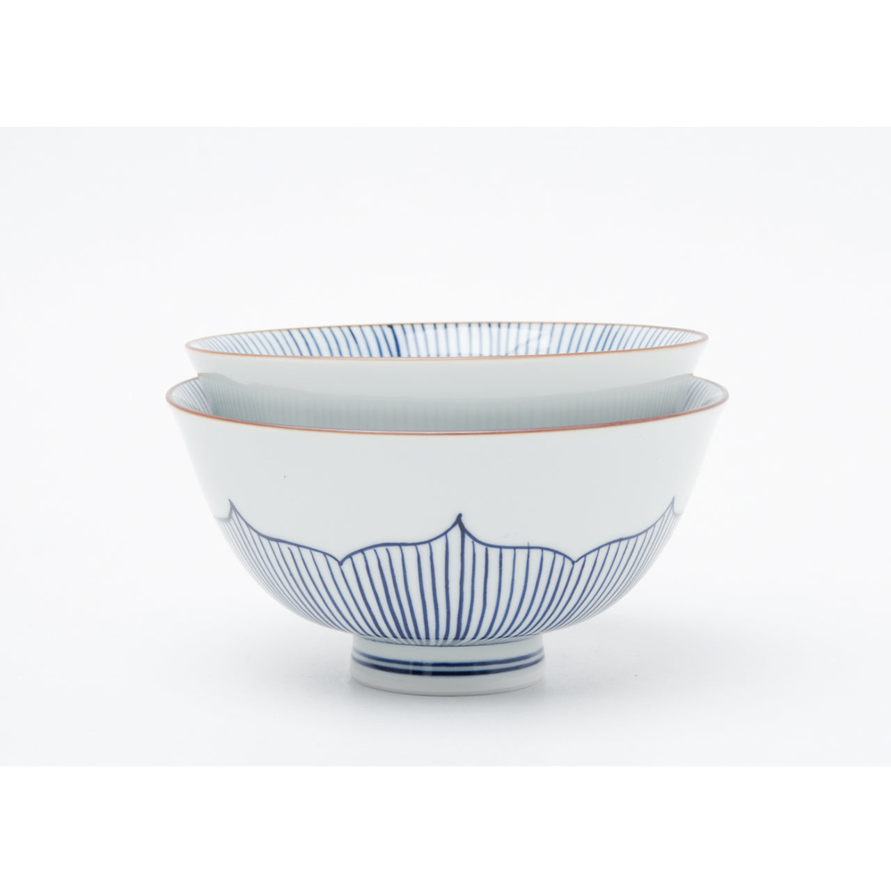 有田焼 花形十草 飯碗(大) 12cm Teizan Studio1156