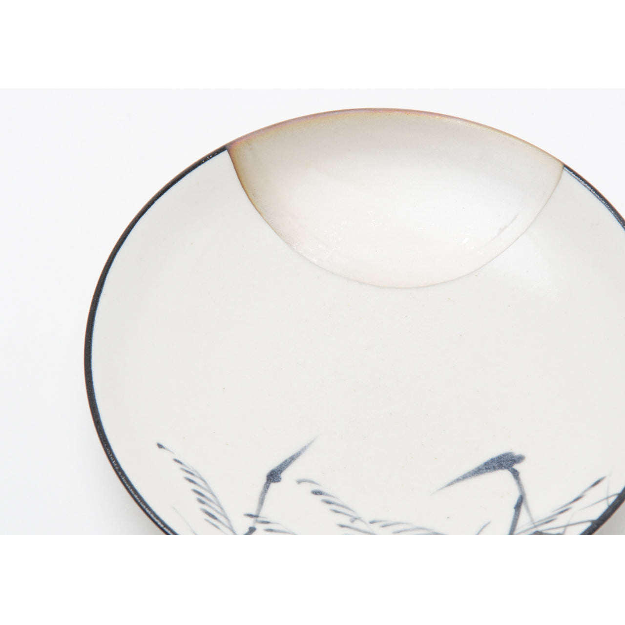 有田焼 萱に月(銀) 3.5寸丸皿 10.5cm Aritaporcelainlab 小皿・取り皿 10-14.9cm Studio1156