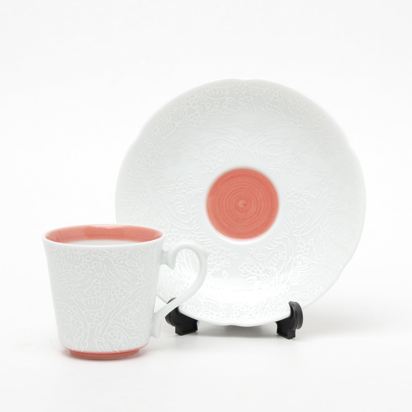 有田焼 錦銀 ペルシャ緋色巻 エスプレッソ碗皿 60ml/11.5cm Kouraku コーヒーカップ Studio1156