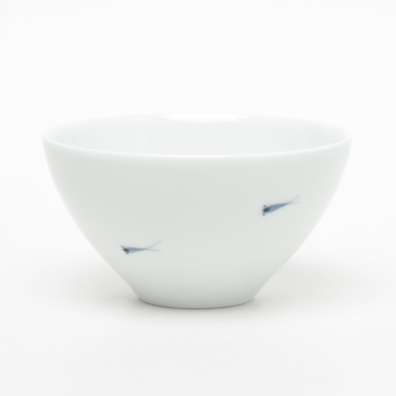 有田焼 メダカ 平仙茶(外青/内赤1匹) 180ml Riso Title  Studio1156