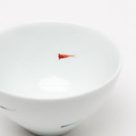 有田焼 メダカ 平仙茶(外青/内赤1匹) 180ml Riso Studio1156