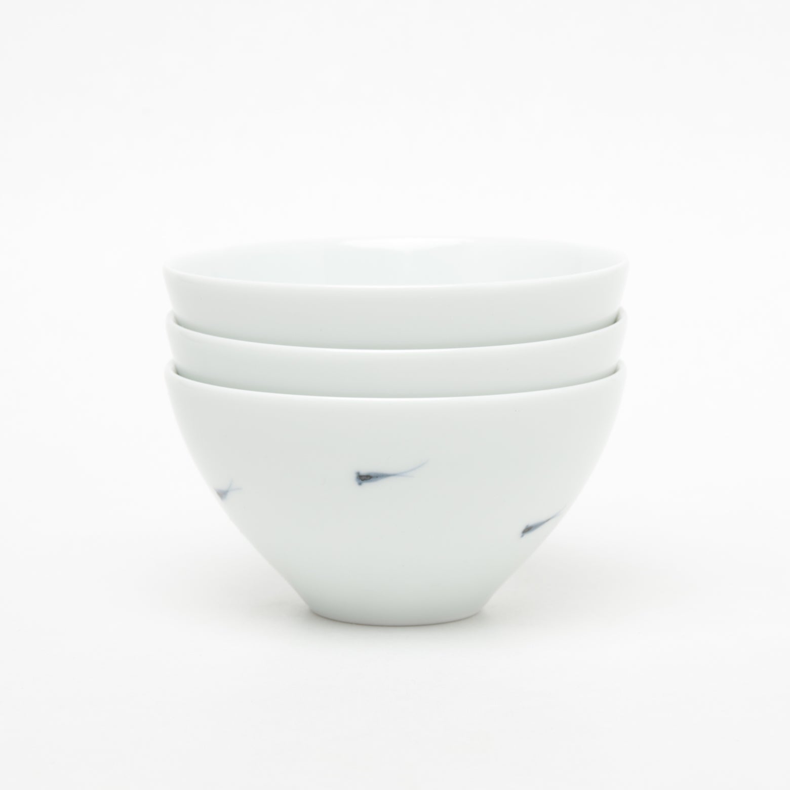 有田焼 メダカ 平仙茶(外青/内赤1匹) 180ml Riso Title  Studio1156