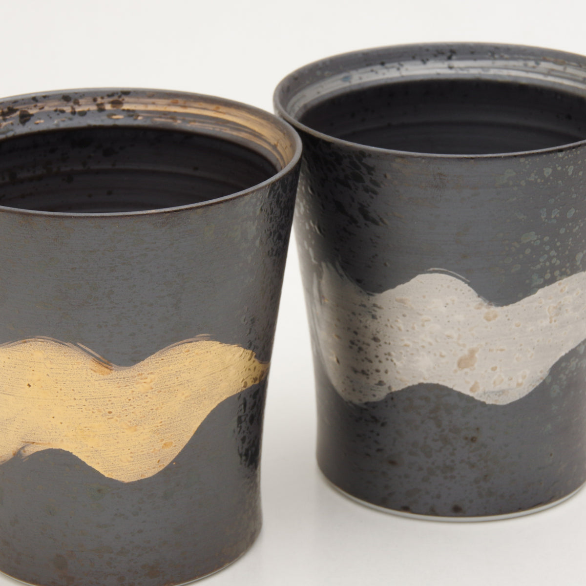 波佐見焼 ワビカップ スリム 金刷毛 フリーカップ 300ml Wazan Studio1156