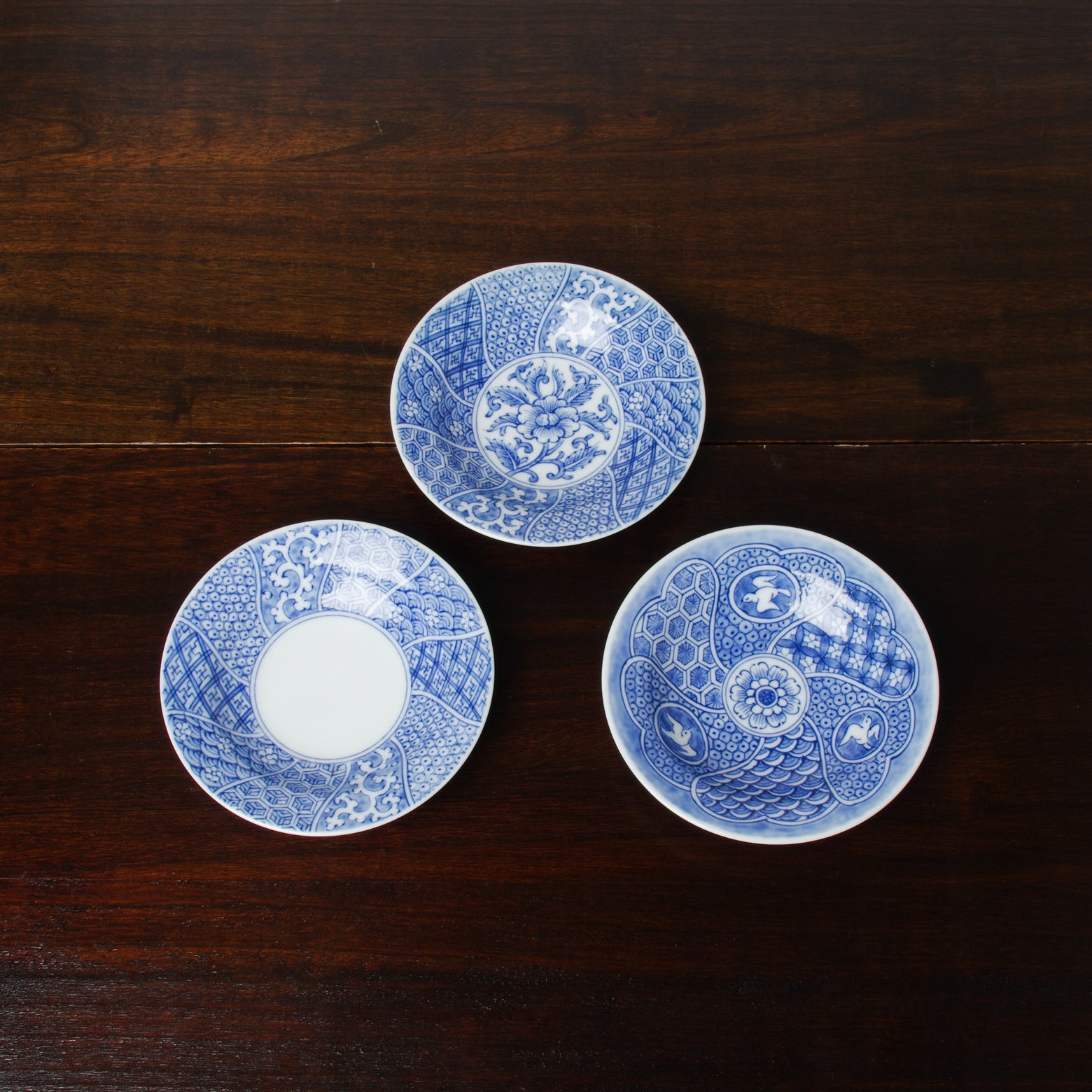 有田焼 染付草花祥瑞 四寸小皿 12cm Kouraku Studio1156