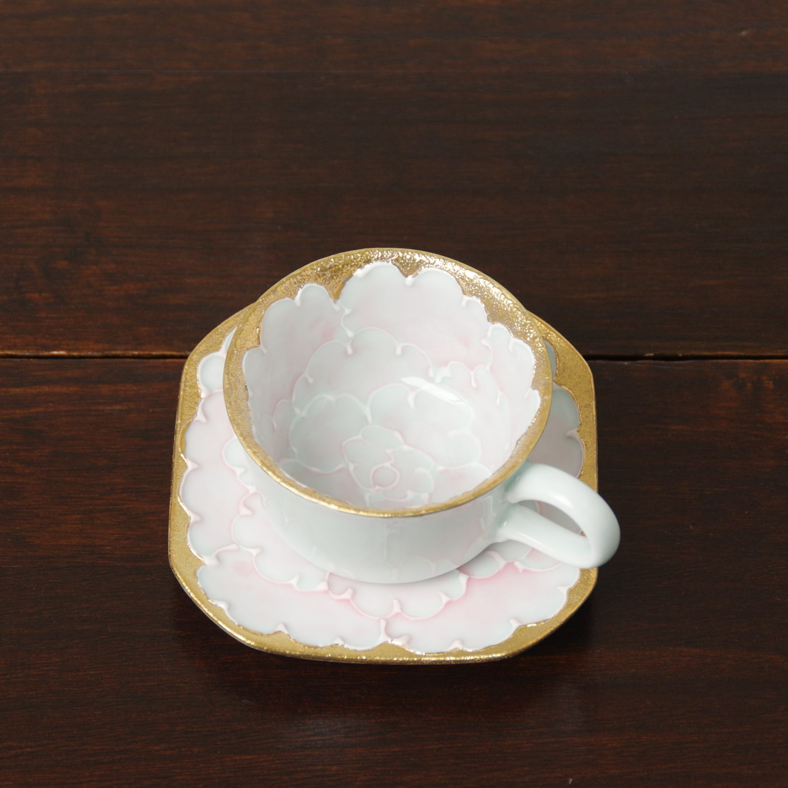 有田焼 金牡丹(ピンク) デミタス碗皿 75ml Bunzan コーヒーカップ Studio1156