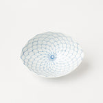 波佐見焼 染付内外網 すげ笠向付 16cm Korin Studio1156