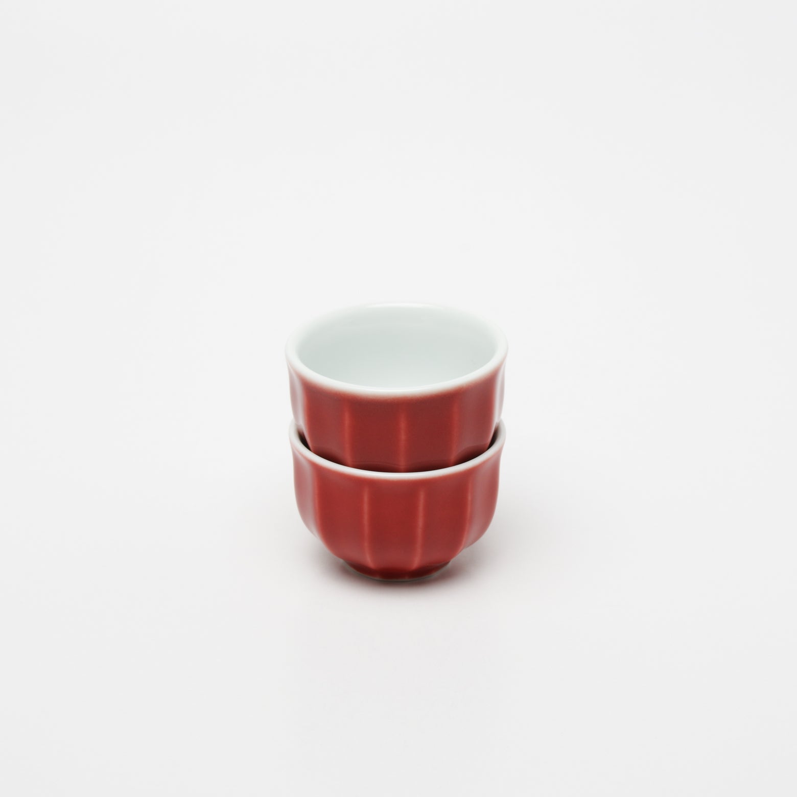 有田焼 面取 ぐい呑(赤) 40ml Seitoen ぐい呑み・お猪口 Studio1156