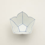 波佐見焼 桔梗筋 桔梗型反小鉢(青) 12.5cm Korin Studio1156