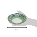 波佐見焼 錦 牡丹唐草 広渕深皿(緑) 15.5cm Korin Studio1156
