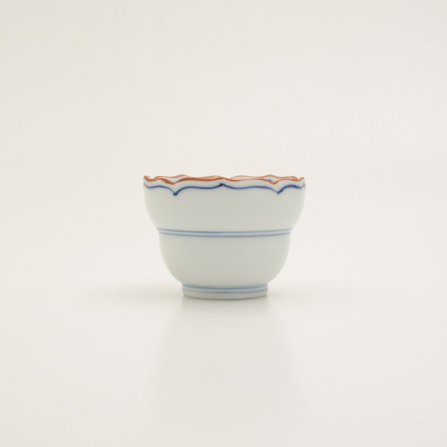 波佐見焼 渕錆 見込筋 桔梗ひさご型小鉢(青) 6.8cm Korin 豆鉢・小付 -9.9cm Studio1156