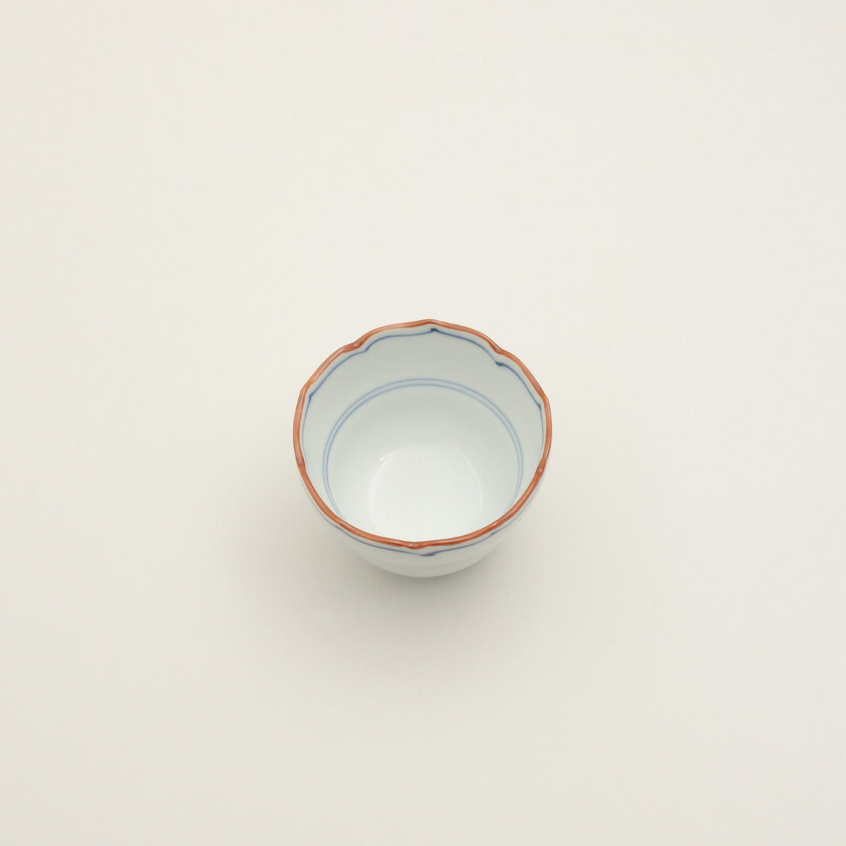 波佐見焼 渕錆 見込筋 桔梗ひさご型小鉢(染付) 6.8cm Korin Studio1156