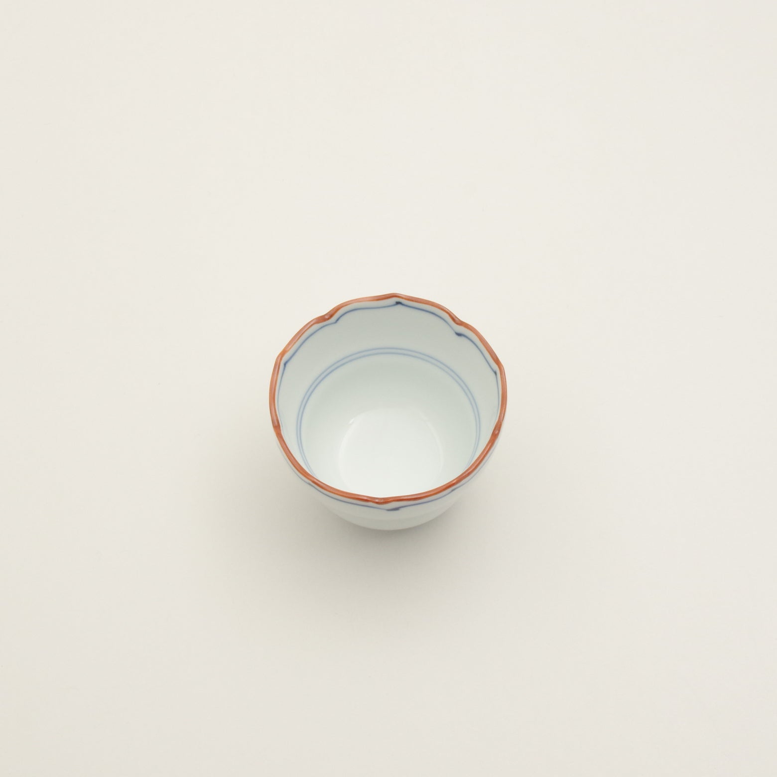 波佐見焼 渕錆 見込筋 桔梗ひさご型小鉢(染付) 6.8cm Korin Studio1156