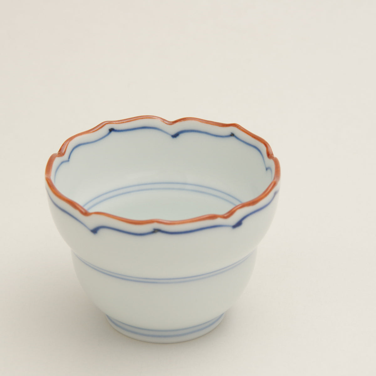 波佐見焼 渕錆 見込筋 桔梗ひさご型小鉢(染付) 6.8cm Korin Studio1156