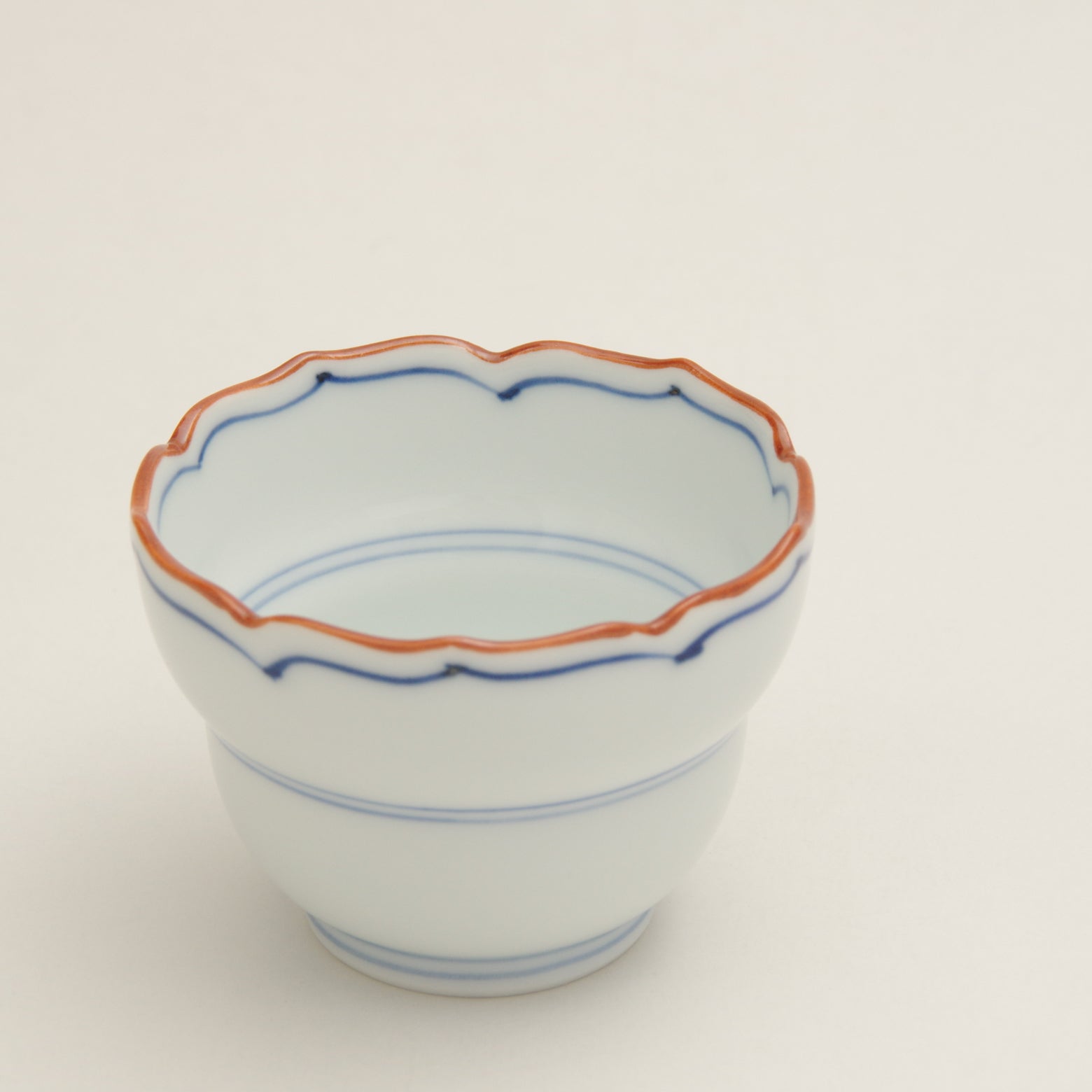 波佐見焼 渕錆 見込筋 桔梗ひさご型小鉢(青) 6.8cm Korin 豆鉢・小付 -9.9cm Studio1156