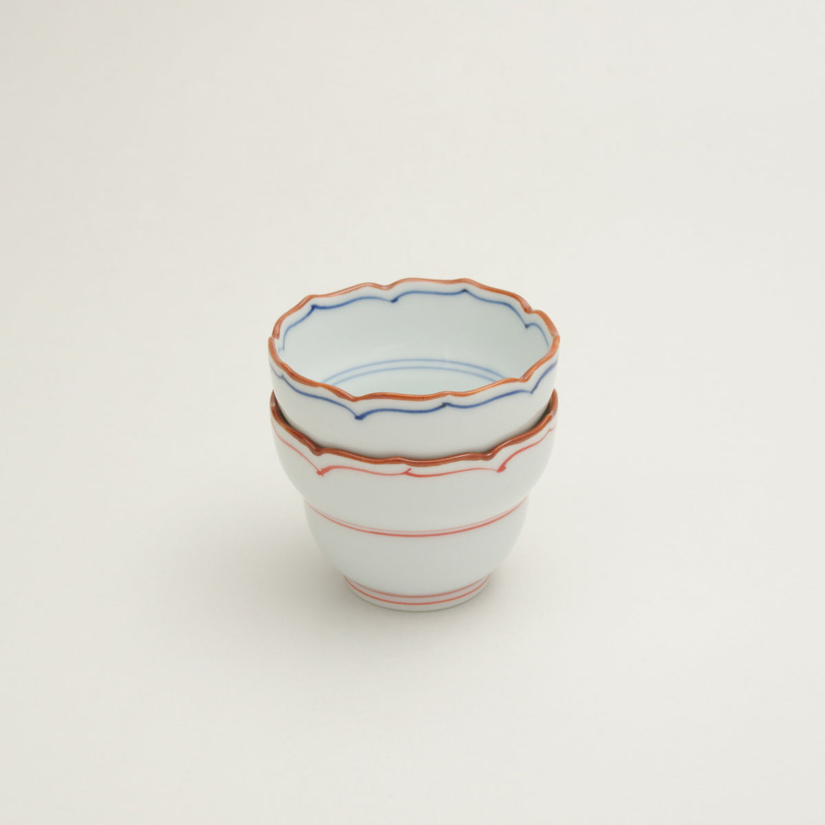 波佐見焼 渕錆 見込筋 桔梗ひさご型小鉢(染付) 6.8cm Korin Studio1156