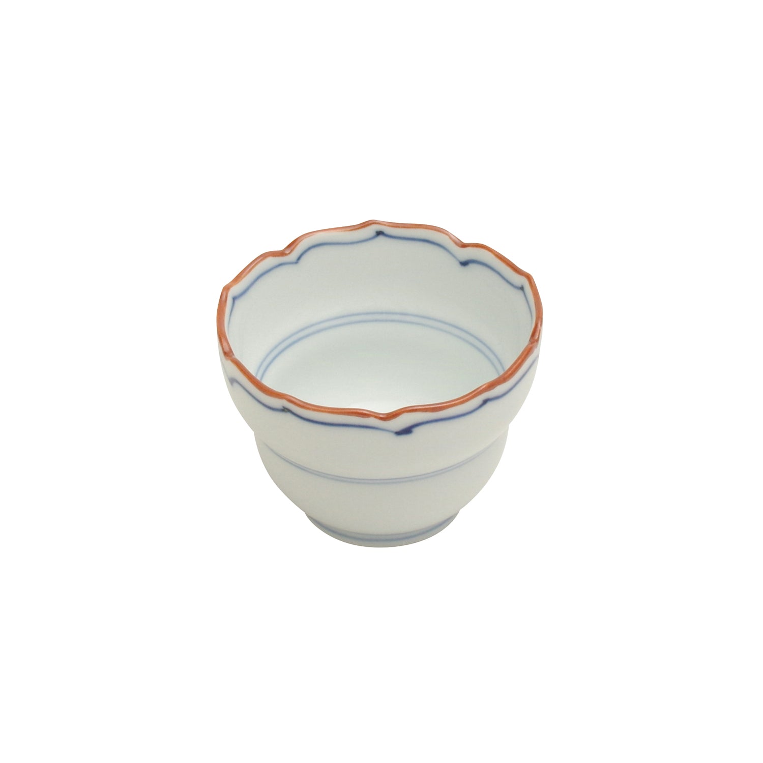 波佐見焼 渕錆 見込筋 桔梗ひさご型小鉢(染付) 6.8cm Korin Studio1156
