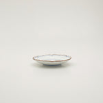 波佐見焼 渕錆 見込筋 桔梗渕3寸皿(青) 9.5cm Korin Studio1156