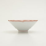 波佐見焼 渕錆 桔梗高台中鉢(赤) 12cm Korin Studio1156