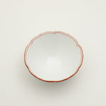 波佐見焼 渕錆 桔梗高台中鉢(赤) 12cm Korin Studio1156