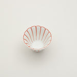 有田焼 薄渕 菊割小鉢(小/赤) 8.5cm Ojiyama Studio1156