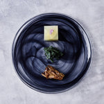 ガラス食器 水墨 フラットプレート 28cm BK/WH Yoshinuma-glass Studio1156
