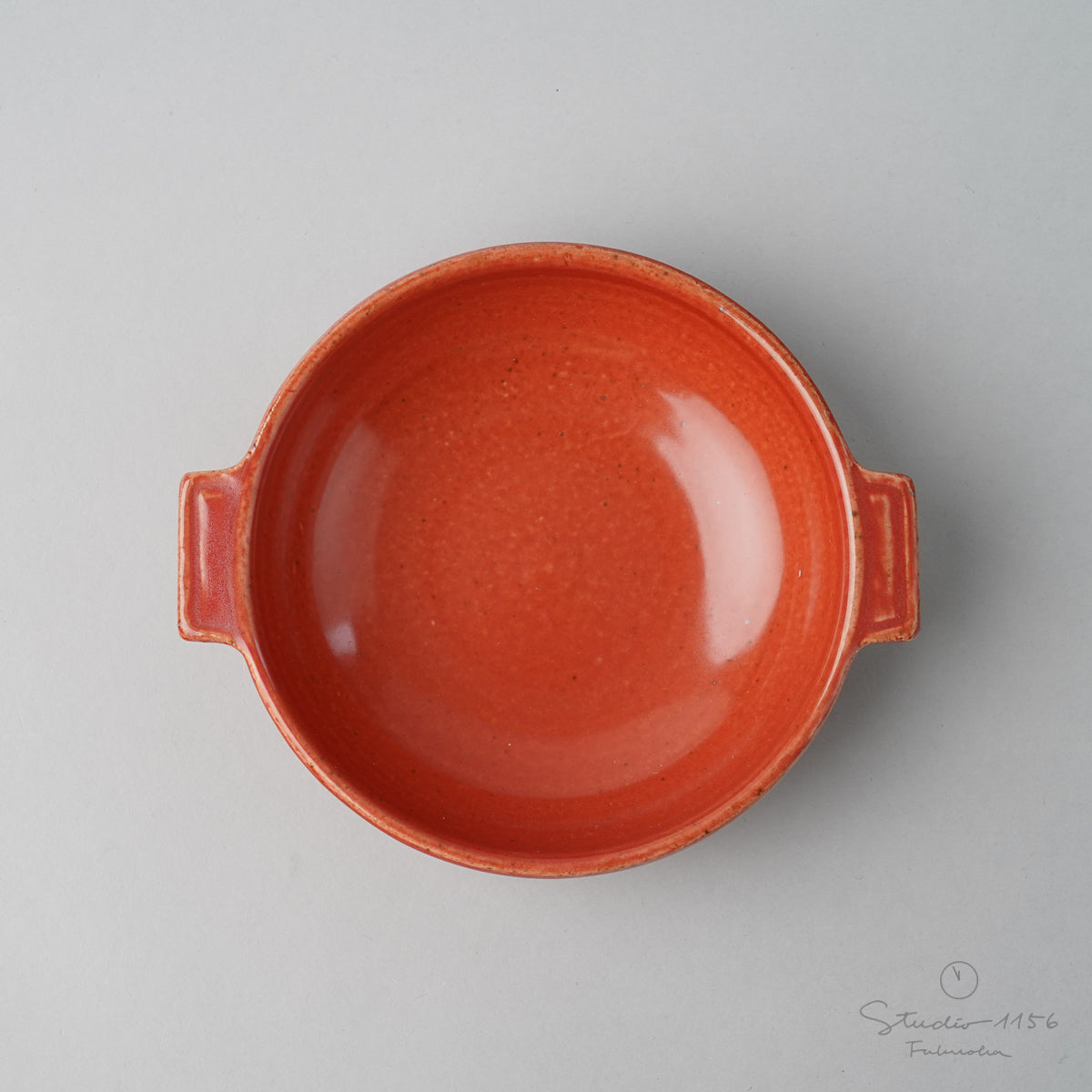有田焼 耳付丸鍋 15cm [耐火耐熱] 赤楽 Anraku Studio1156