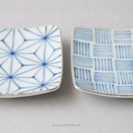 有田焼 銀彩染付 角小皿 6cm Fukuju Studio1156