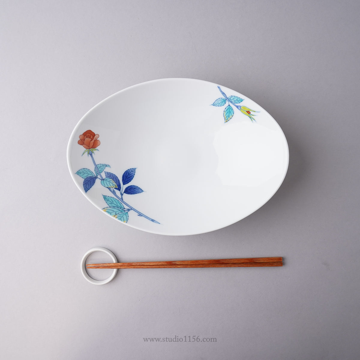 伊万里焼 楕円反 カレー・パスタ皿 24cm