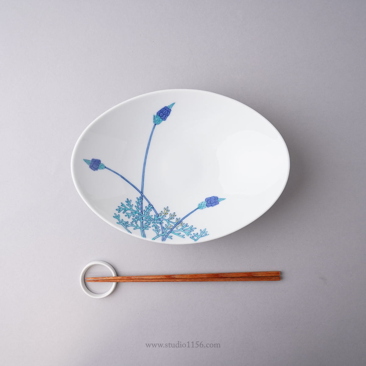 伊万里焼 楕円反 カレー・パスタ皿 24cm