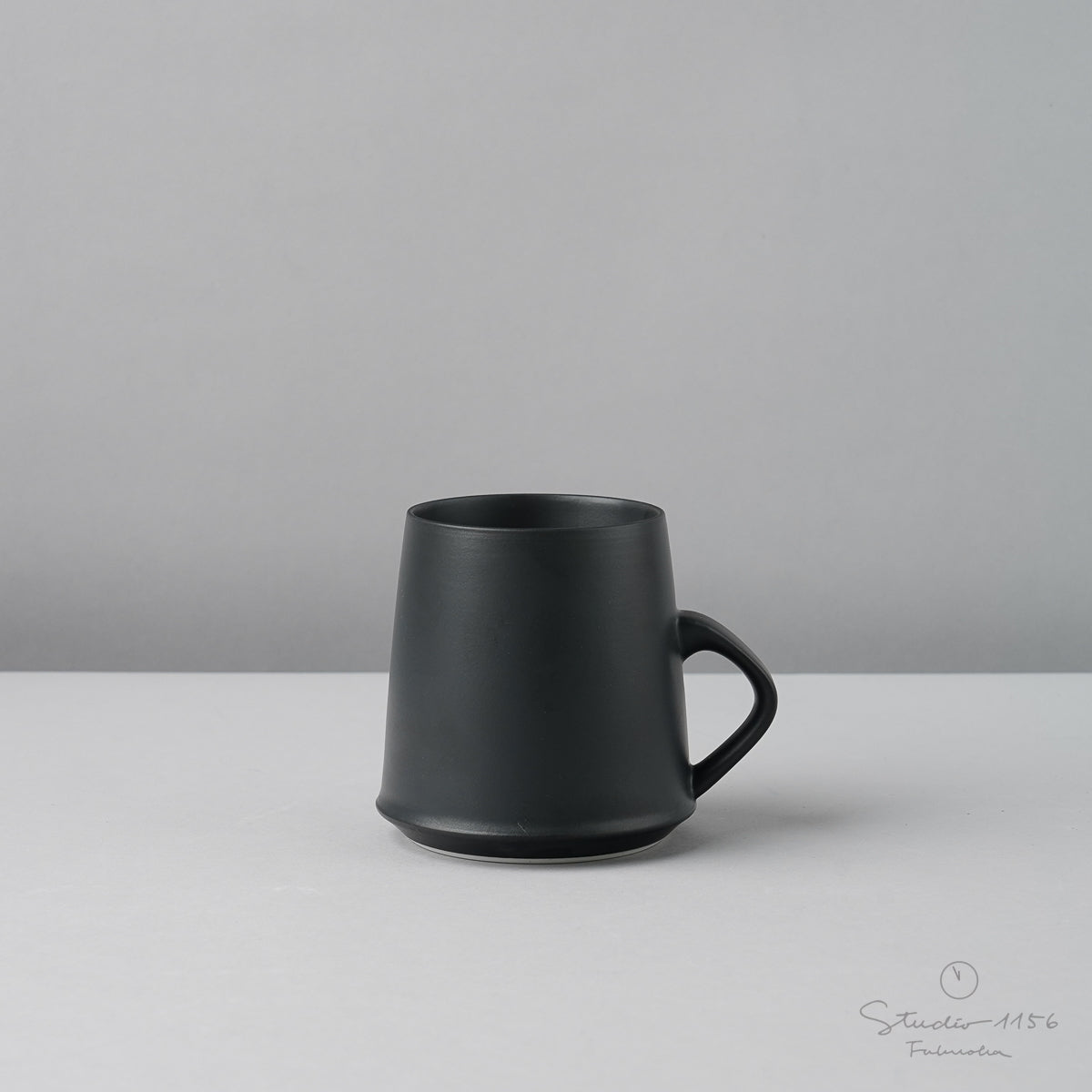 伊万里焼 Rim Mug マグカップ 6.5cm/280ml 黒マット Hataman Studio1156