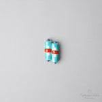 伊万里焼 色絵 宝尽くし箸置 3.5cm 巻物紋 Hataman Studio1156