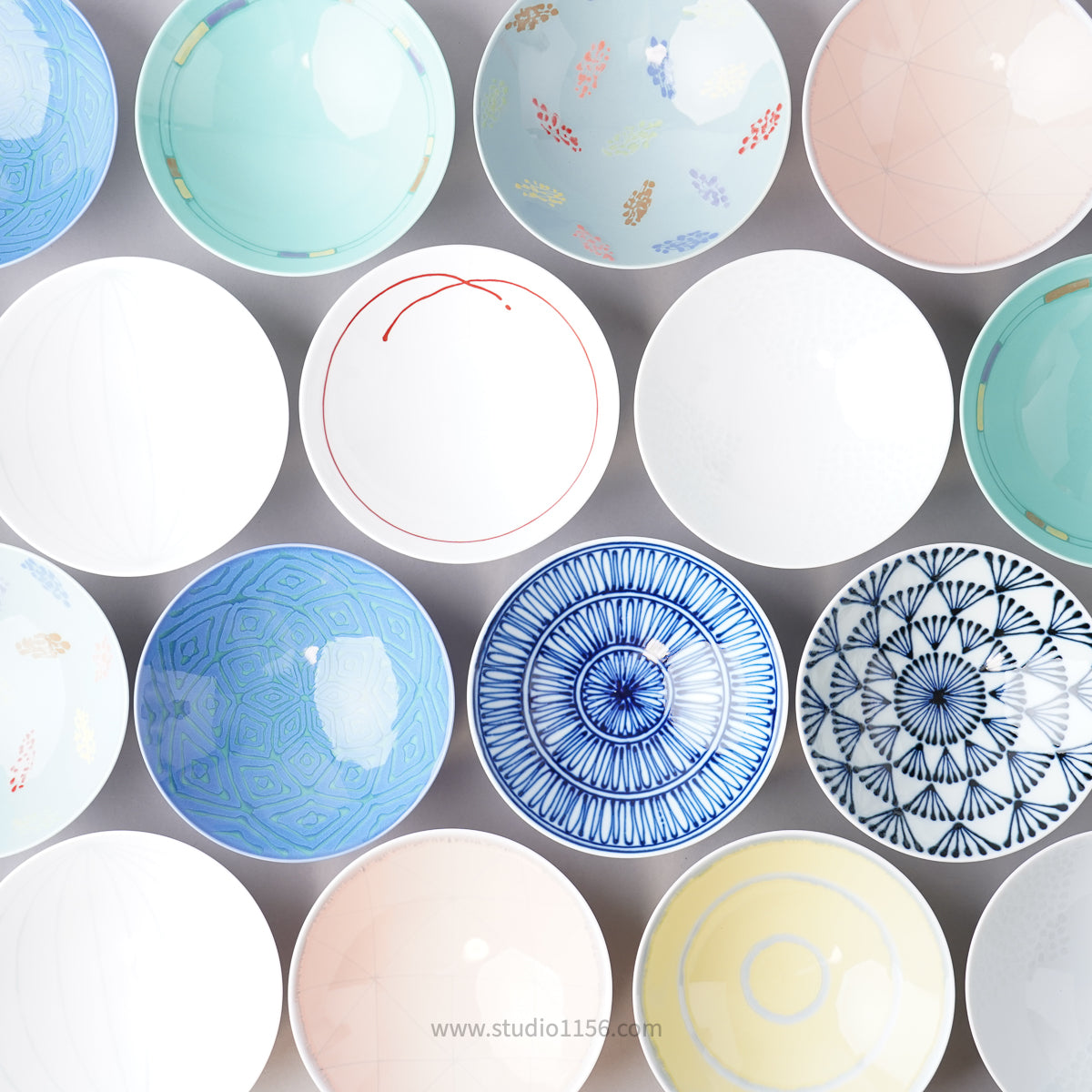 波佐見焼 平茶わん 青染付系 [F/FI/I/P/ST] 白山陶器の通販