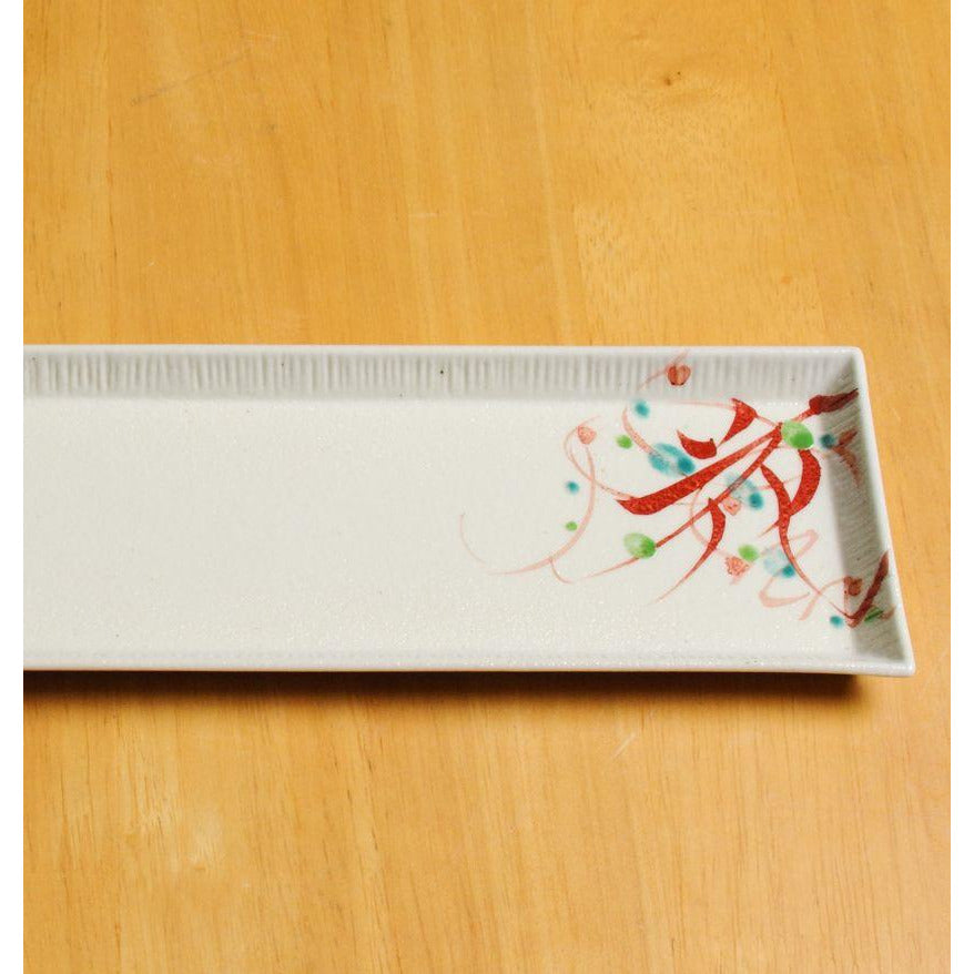 有田焼 Combo 長角プレート皿(M) 花文字万暦 30cm Zuiho Studio1156