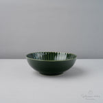 波佐見焼 Shinogi しのぎ 中鉢 14cm 深緑 Ichiryu Studio1156