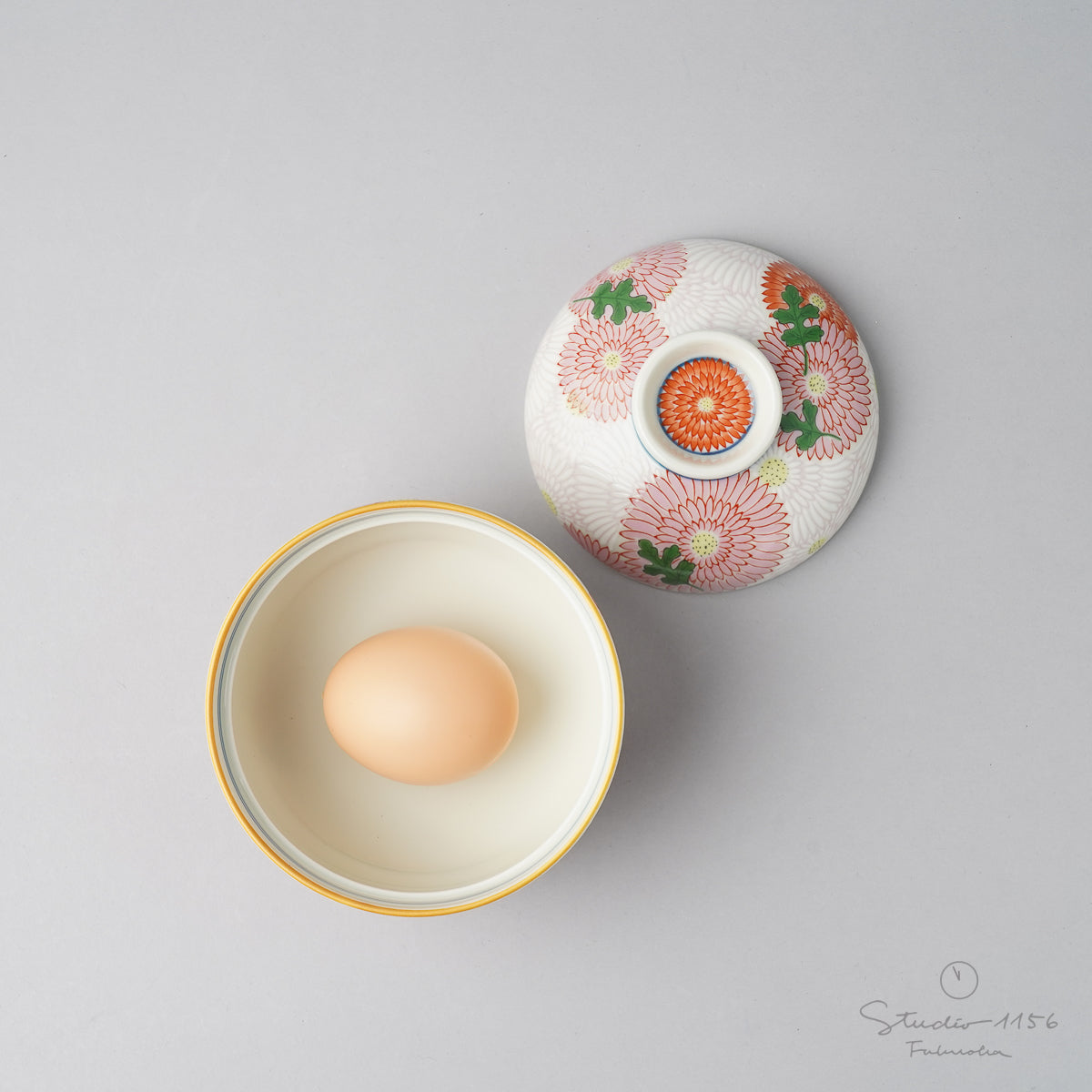 有田焼 錦菊花尽くし 小蓋物(ふたもの) 10.5cm Kouraku Studio1156