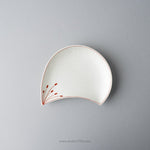 有田焼 梅花びら型 銘々皿 13.5cm 白 Kouraku Studio1156