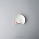 有田焼 梅花びら型 小皿10cm 白 Kouraku Studio1156