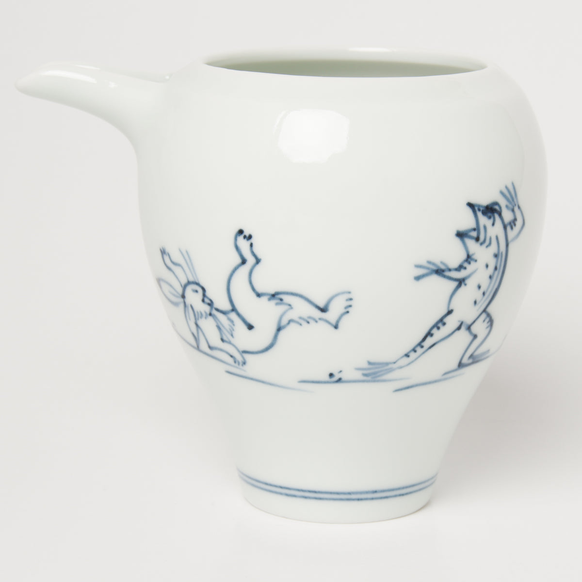 波佐見焼 染付高山寺 鳥獣人物戯画 徳利 片口 300ml Korin Studio1156
